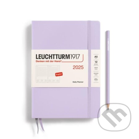 Leuchtturm1917 Daily Planner Medium (A5) 2025 Lilac, Leuchtturm1917, 2024