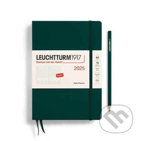 Leuchtturm1917 Daily Planner Medium (A5) 2025 Forest Green