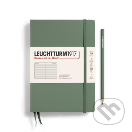 Leuchtturm1917 Zápisník Olive Medium A5 linkovaný