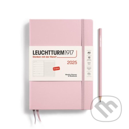 Leuchtturm1917 Weekly Planner & Notebook Medium (A5) 2025 Powder