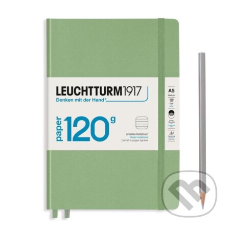 Leuchtturm1917 Zápisník 120G Sage A5 linkovaný