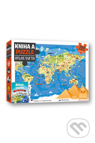 Kniha a puzzle: Atlas sveta, Svojtka&Co., 2024