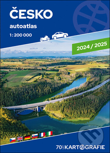 Česko Velký autoatlas 1:200 000, Kartografie Praha, 2024