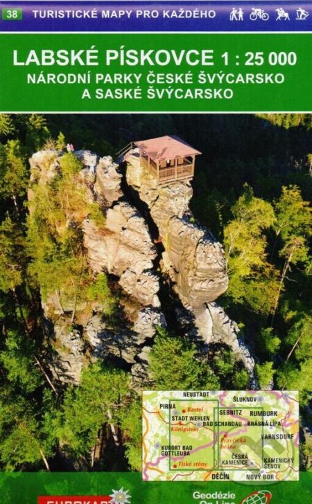 Labské pískovce, národní parky České Švýcarsko a Saské Švýcarsko 1:25 000 / 38 Turistické mapy pro každého (Geodezie On Line). Geodezie On Line, 2018