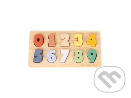 Vkladacie drevené puzzle - čísla od 0 do 9 - hra z kategorie Naučné puzzle