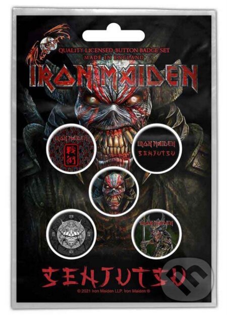 Set 5 odznakov Iron Maiden: Senjutsu (Iron Maiden). Iron Maiden, 2024