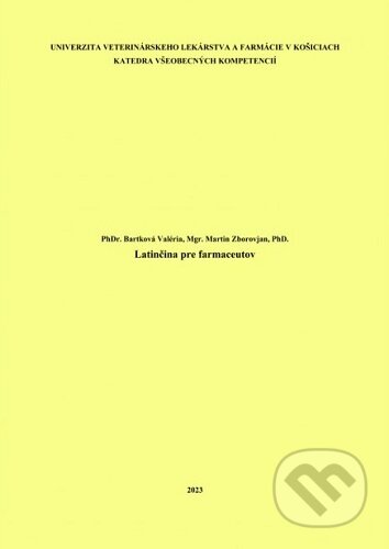 Kniha Latinčina pre farmaceutov