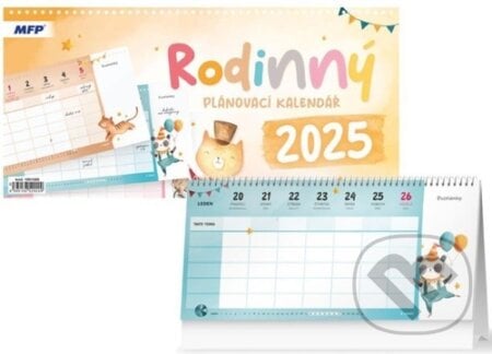 Rodinný plánovací kalendář 2025 - stolní kalendář