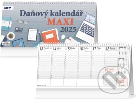 Daňový Maxi kalendář 2025 - stolní kalendář