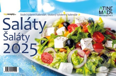 Kalendář 2025 Saláty, stolní, týdenní (Almatyne). Almatyne, 2024