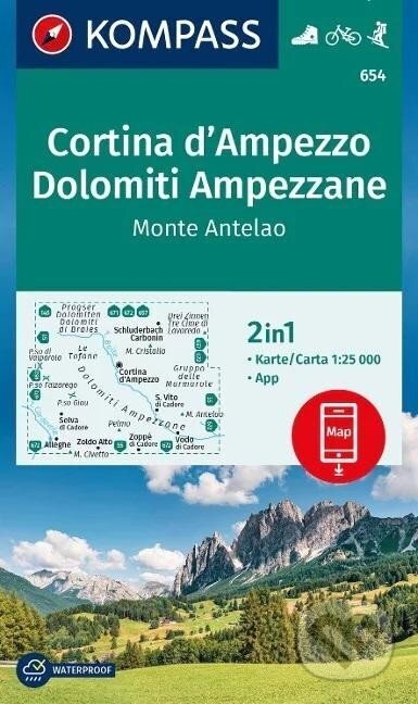 Cortina d'Ampezzo, Dolomiti Ampezzane, Monte Antelao 1: 25 000