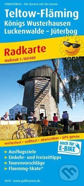 Teltow-Fläming, Königs Wusterhausen, Luckenwalde-Jüterbog 1:100 000 / cyklistická mapa