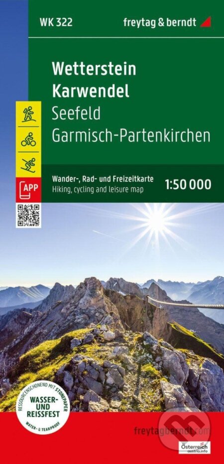 Kniha Wetterstein - Karwendel 1:50 000 / turistická, cyklistická a rekreační mapa