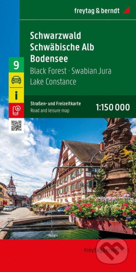 Černý les - Švábská Alba - Bodamské jezero 1:150 000 / automapa + rekreační mapa