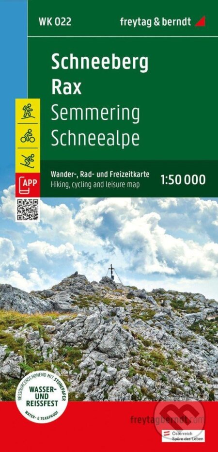 Schneeberg - Rax 1:50 000 / turistická, cyklistická a rekreační mapa