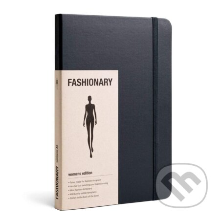 Fashionary Womens Sketchbook - Black - Fashionary, HarperCollins, 2017