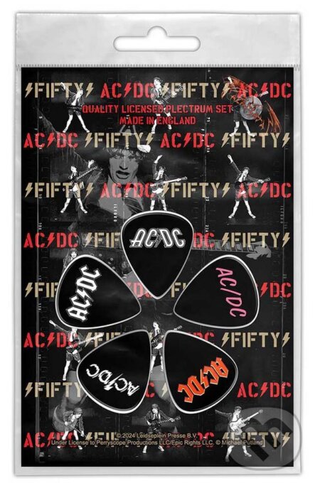 Gitarové trsátka AC/DC: Fifty set 5 ks (). , 2024