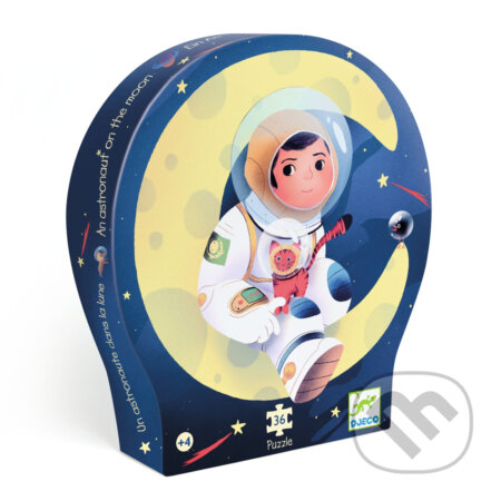 Astronaut na Mesiaci (Siluetové puzzle:) - puzzle z kategorie 15 - 60 dílků