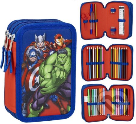 Školské trojdielne puzdro Marvel - Avengers: Superhrdinovia