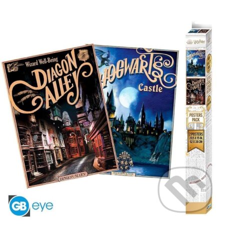 Harry Potter Set plagátov: Rokfort & Priečňa ulica 2 ks