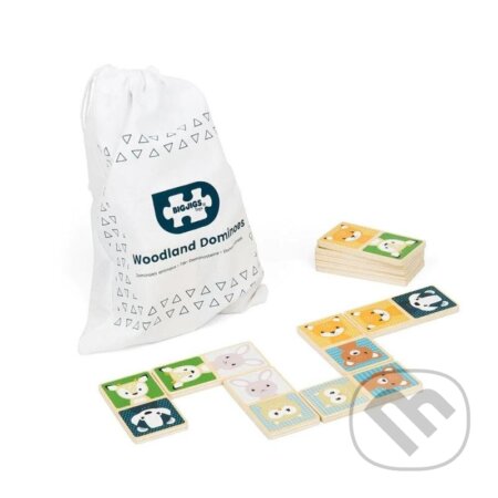 Domino dřevěné - Lesní zvířátka - hra z kategorie Domino, hlavolamy