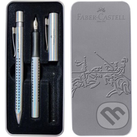 Súprava Grip Edition - Glam Silver (plniace pero M + guľôčkové pero)