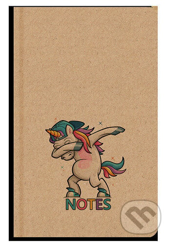 Notes linkovaný A5 kraft Unicorn