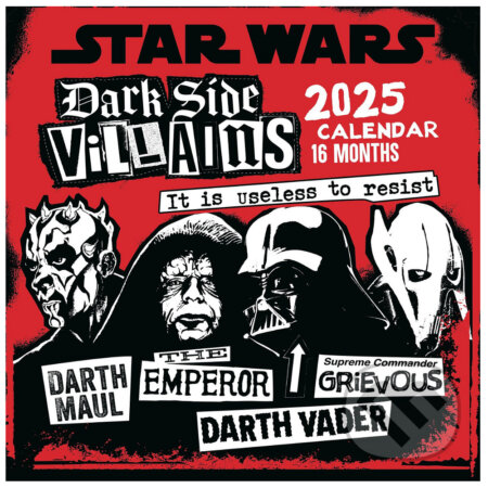 Poznámkový kalendár Star Wars - Záporáci 2025 (Pyramid International). Pyramid International, 2024