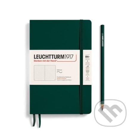 Leuchtturm1917 Zápisník Forest Green Softcover B6+ tečkovaný