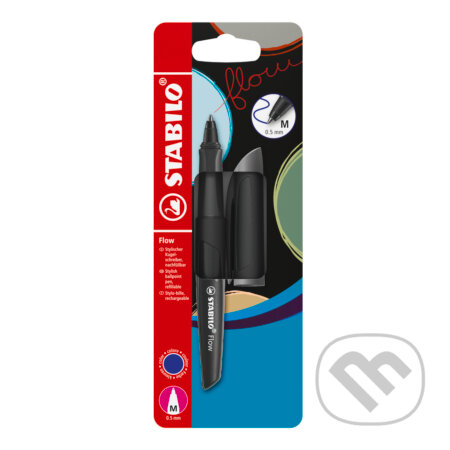 STABILO Flow - čierne v Blistri (Guľôčkové pero)