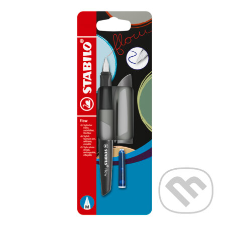 STABILO Flow MONOCHROME - šedé (Plniace pero - vrátane náplne v Blistri)