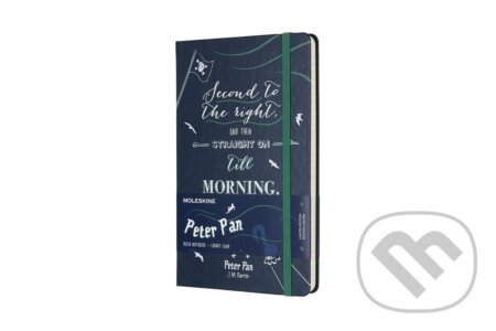 Moleskine - Peter Pan tmavomodrý zápisník (limitovaná edícia, stredný, linajkový)