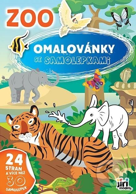 Omalovánky A4 se samolepkami ZOO, Jiří Models, 2024