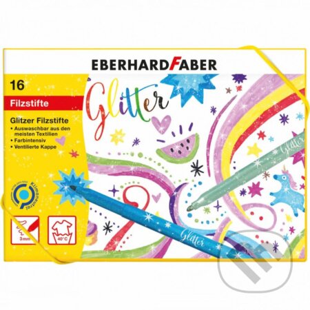 Popisovače Glitter set 16 farebné