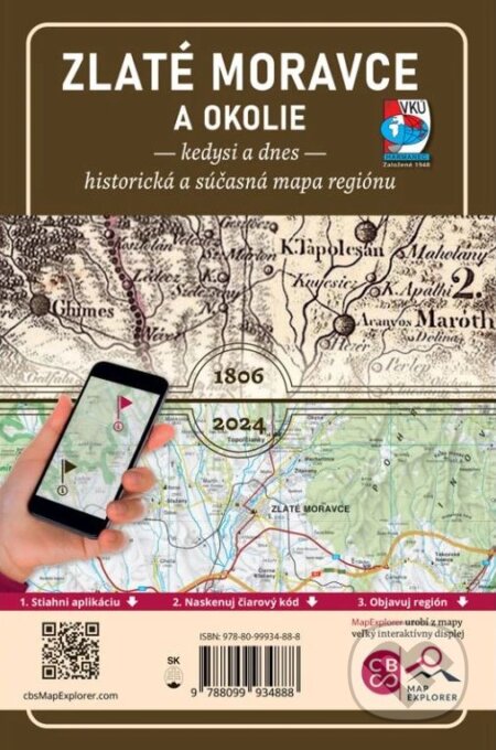 Zlaté Moravce a okolie - Kedysi a dnes (Historická a súčasná mapa regiónu) - kniha z kategorie Mapy Evropy