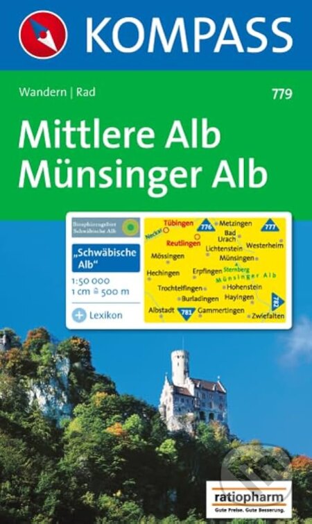 Mittlere Alb,Münsinger Alb 779 / 1:50T NKOM (Kompass)