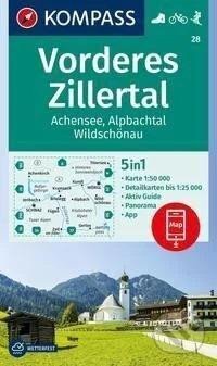 Vorderes Zillertal, Achensee 1:50 000 / turistická mapa KOMPASS 28 (Kompass)
