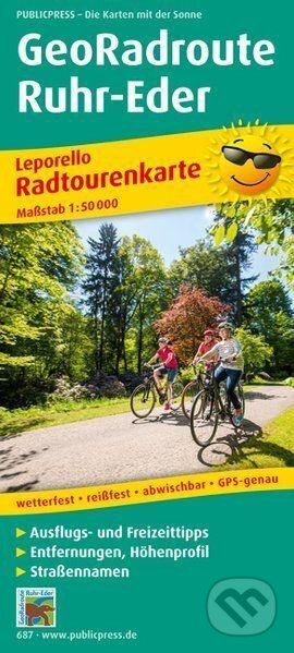 GeoRadroute Ruhr-Eder 1:50 000 / cyklistická mapa (freytag&berndt)
