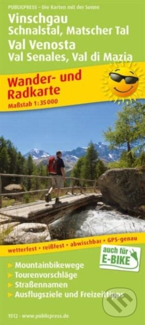 Vinschgau, Schnalstal, Matscher Tal / Val Venosta, Val Senales, Val di Mazia 1:35 000 / turistická a cykloturistická mapa (freytag&berndt)