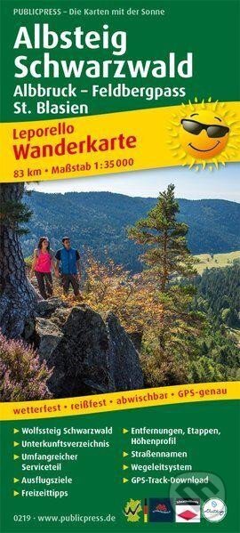 Albsteig Schwarzwald, Albbruck-Feldbergpass, St. Blasien 1:35 000 / turistická mapa (freytag&berndt)