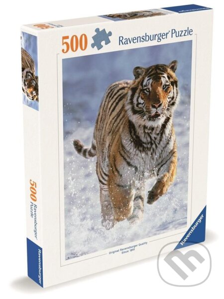 Tygr na sněhu - puzzle z kategorie Zvířata