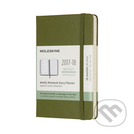 Moleskine – 18-mesačný plánovací zápisník zelený 2017/2018, Moleskine, 2017
