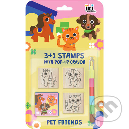 Razítka 3+1 s voskovkou Domácí zvířáta