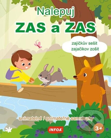 Nalepuj ZAS a ZAS Zajíčkův sešit / zajačikov zošit snímatelné / snímateľné samolepky