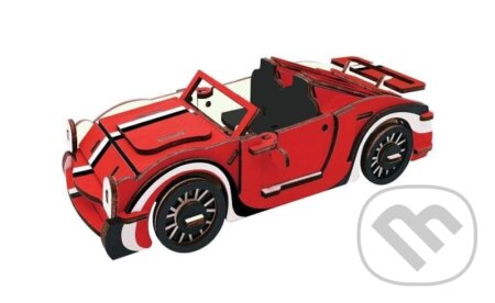 Woodcraft Dřevěné 3D puzzle Červený kabriolet