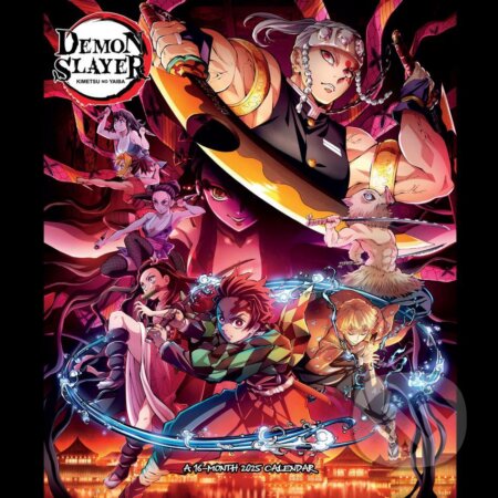 Oficiálny zberateľský nástenný kalendár 2025: Demon Slayer 16 mesiacov (). , 2024