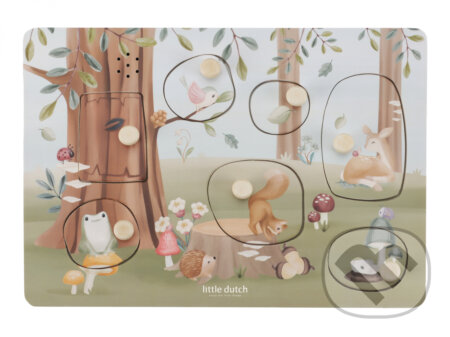 Puzzle: Vkladacie puzzle so zvukom Forest Friends (Little Dutch)