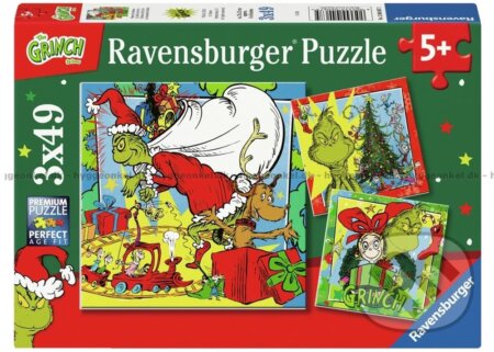 RAVENSBURGER Puzzle Grinch 3x49 dílků