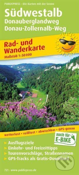 Südwestalb, Donauberglandweg, Donau-Zollernalb-Weg 1:50 000 / cyklistická a turistická mapa (freytag&berndt)