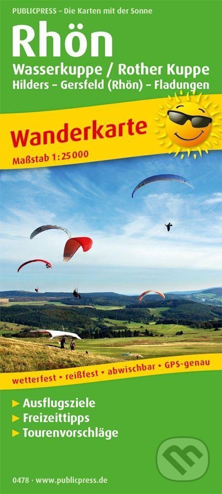 Rhön, Wasserkuppe / Rother Kuppe, Hilders - Gersfeld (Rhön) - Fladungen 1:25 000 / turistická mapa (freytag&berndt)